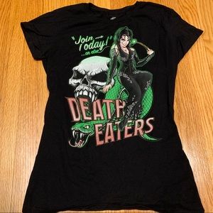 Teefury Harry Potter Death Eaters Bellatrix Black T-shirt Juniors Large XL